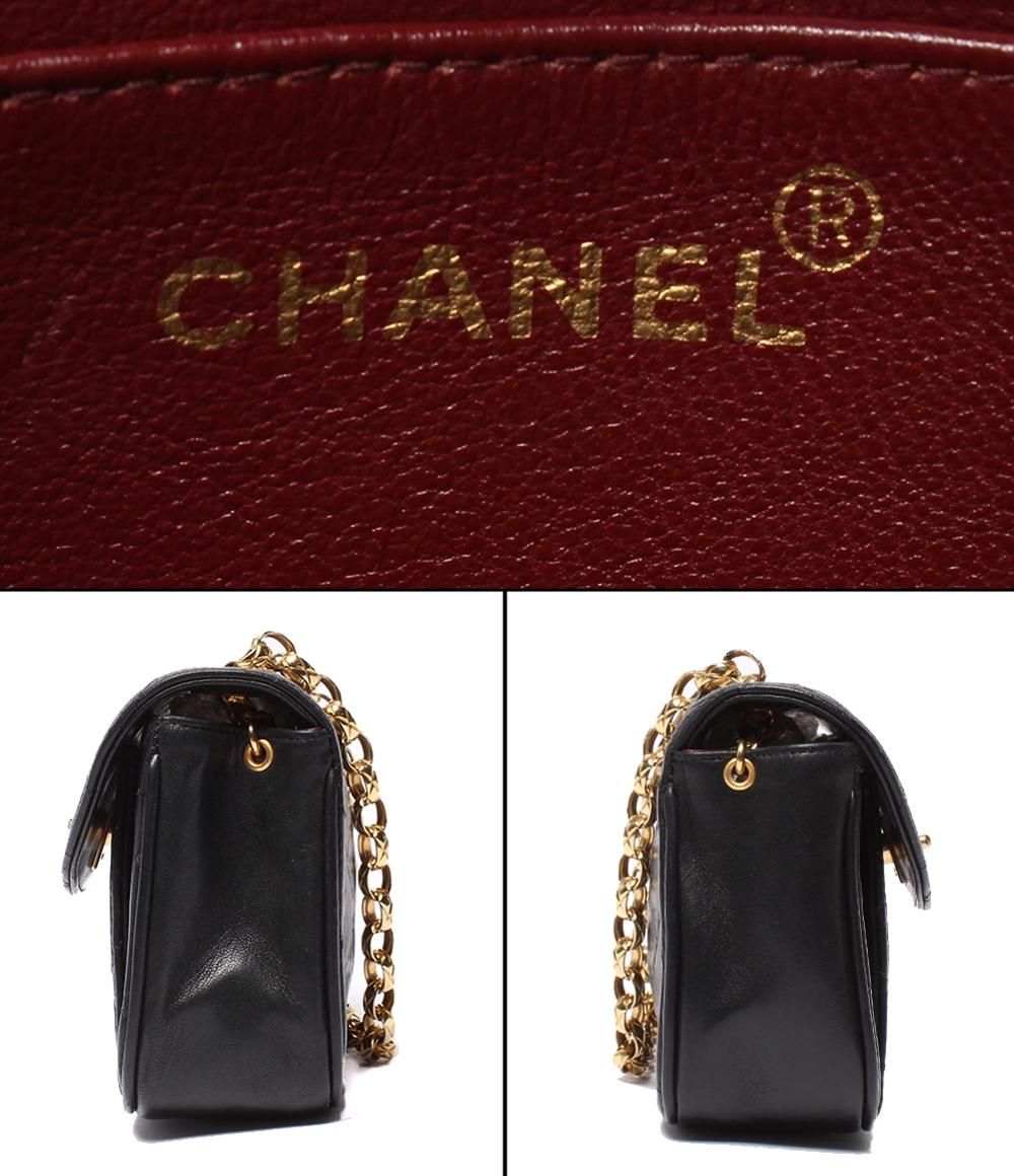Chanel Chain Shoulder Bag Mini Quilted Gold Lambskin — view 4