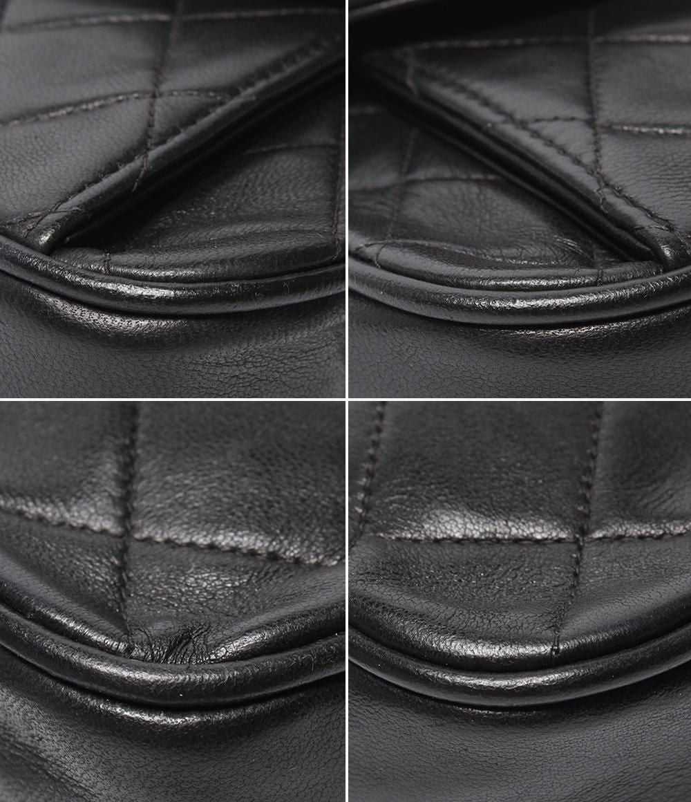 Chanel Chain Shoulder Bag Mini Quilted Gold Lambskin — view 5