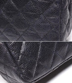 Chanel Chain Shoulder Bag Single Flap Mini Quilted Caviar Leather — view 9