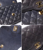 Chanel Chain Shoulder Bag Single Flap Mini Quilted Caviar Leather — view 8