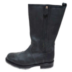 Hermes Boots 40 Dark Gray Side Zip Shearling