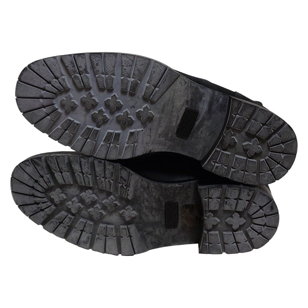 Hermes Boots 40 Dark Gray Side Zip Shearling — view 4
