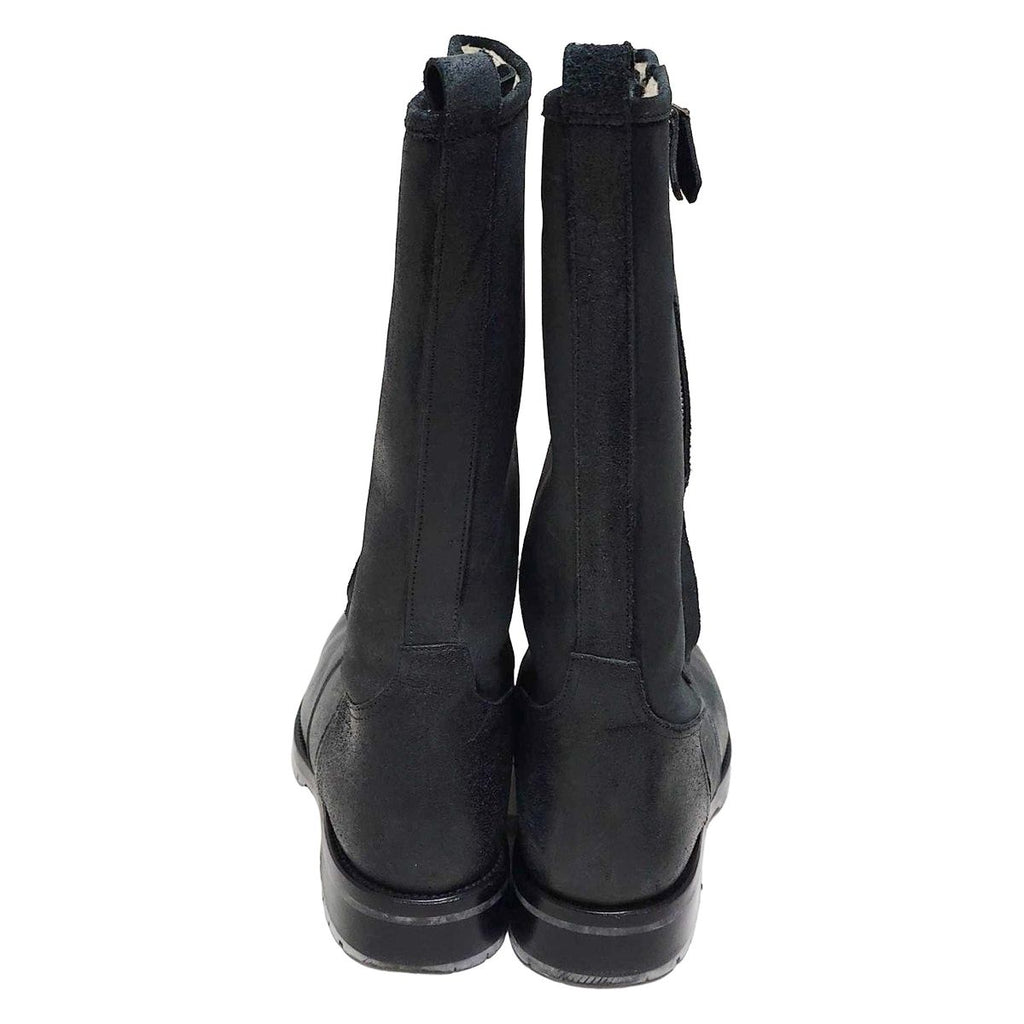 Hermes Boots 40 Dark Gray Side Zip Shearling — view 3