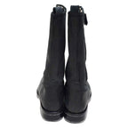 Hermes Boots 40 Dark Gray Side Zip Shearling — view 3