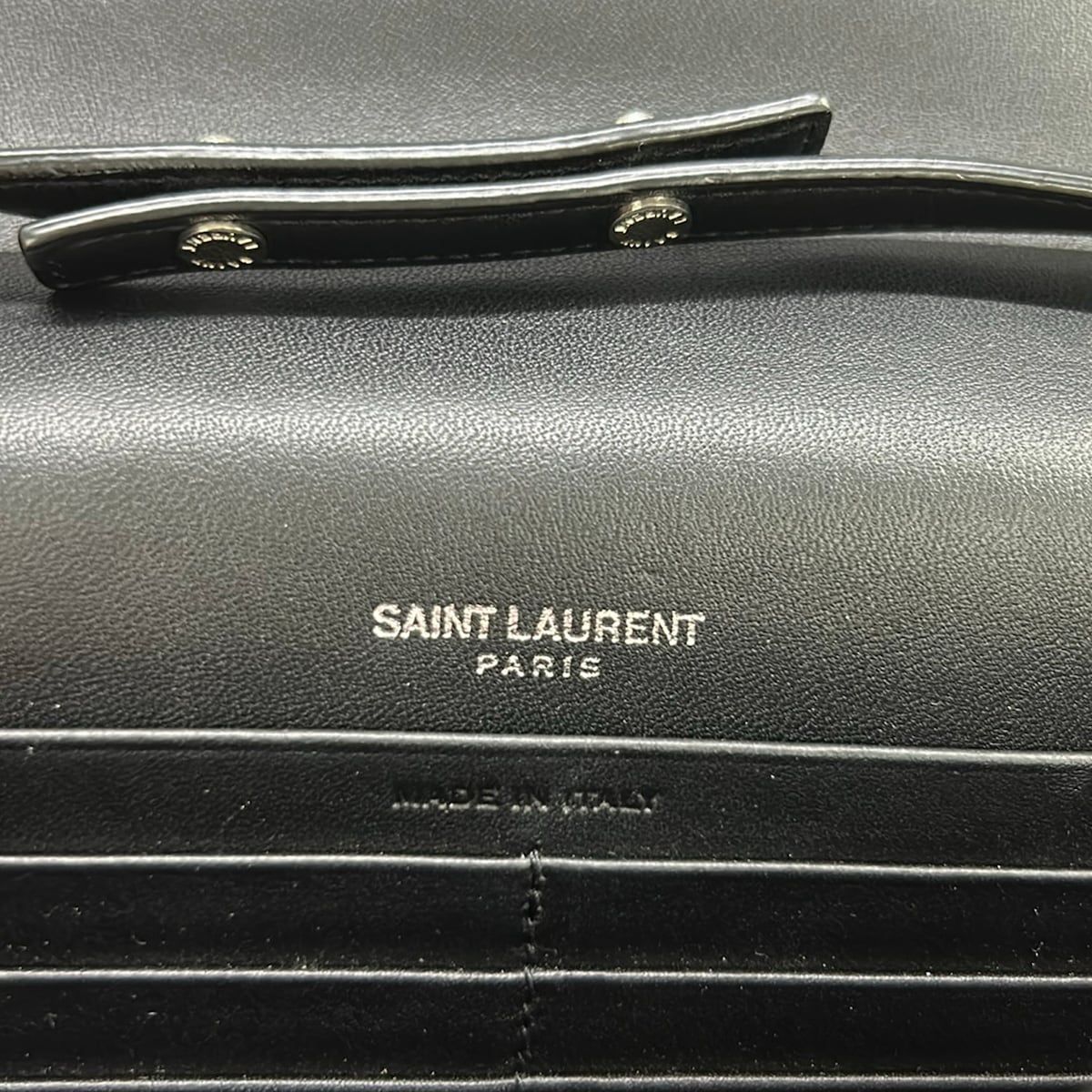 Saint Laurent Paris Wallet Monogram Chain Pink Leather Shoulder — view 6