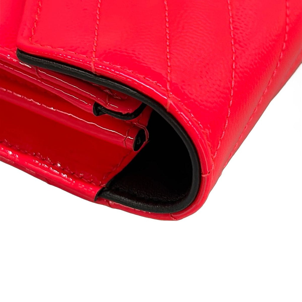 Saint Laurent Paris Wallet Monogram Chain Pink Leather Shoulder — view 8