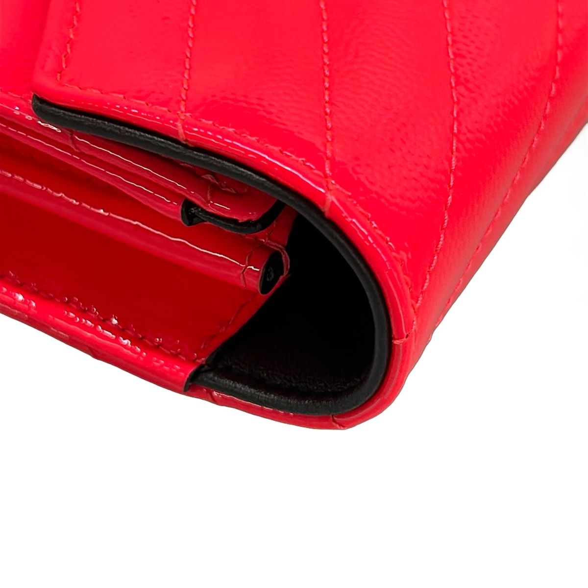 Saint Laurent Paris Wallet Monogram Chain Pink Leather Shoulder — view 8