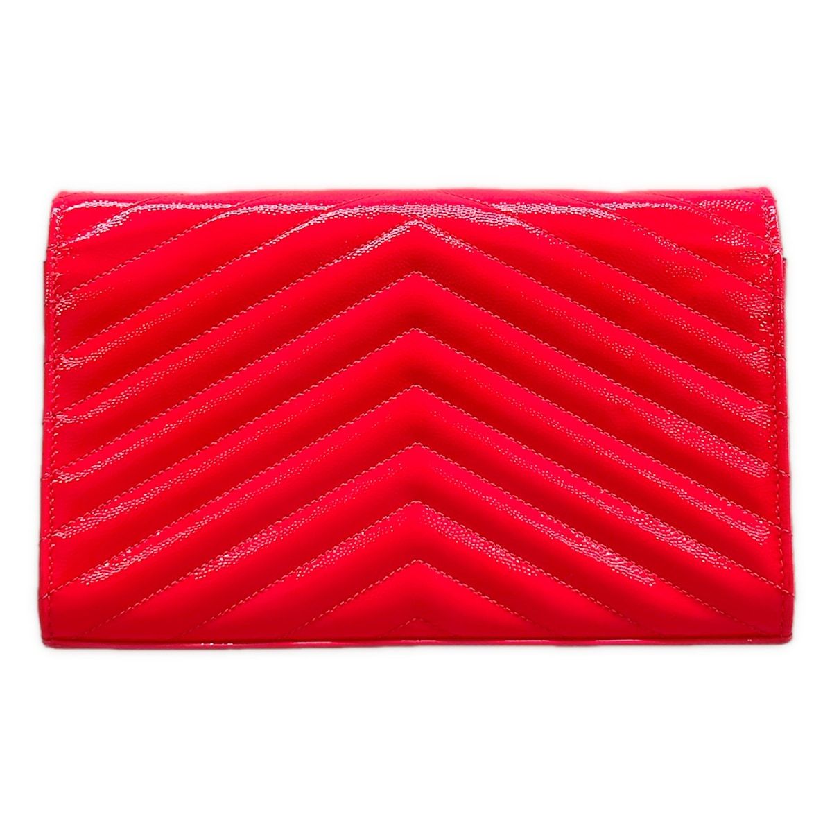 Saint Laurent Paris Wallet Monogram Chain Pink Leather Shoulder — view 2