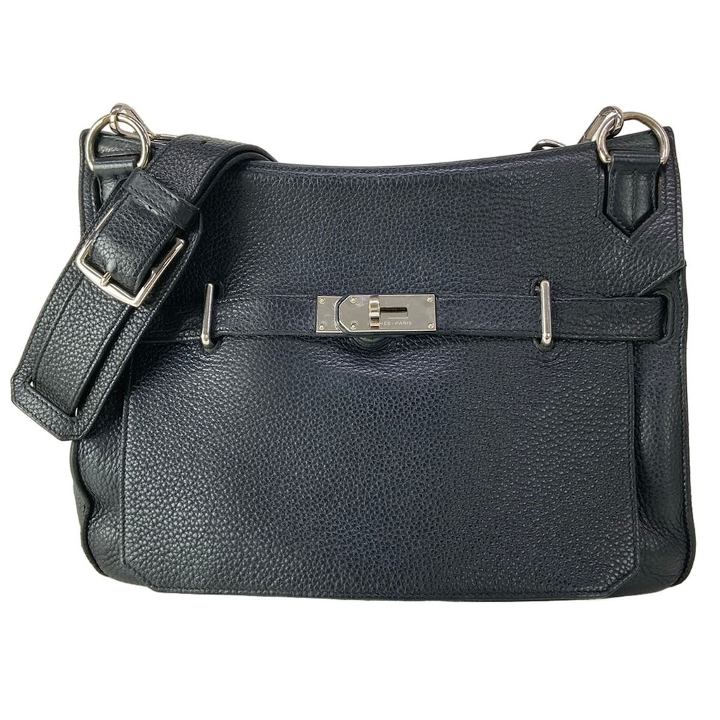 Hermes Shoulder Bag Gipsiere 34 Black Silver