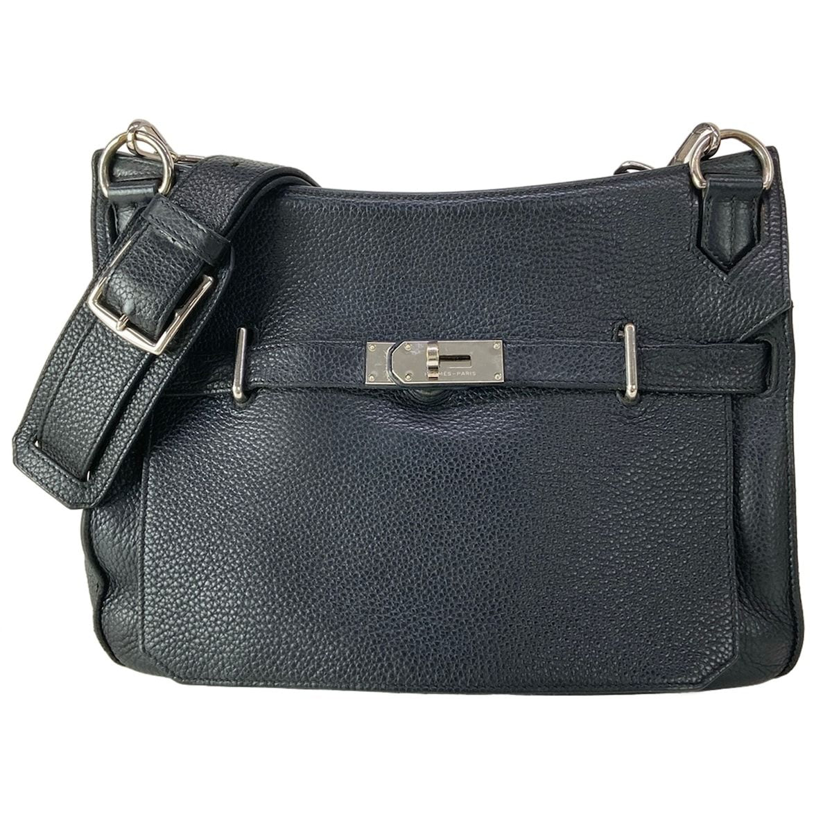 Hermes Shoulder Bag Gipsiere 34 Black Silver
