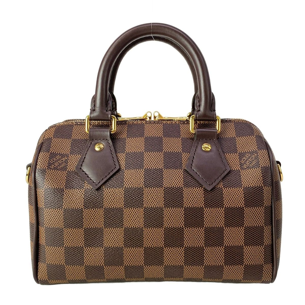 Louis Vuitton Handbag Damier Speedy Bandouliere Ebene Leather Cowhide