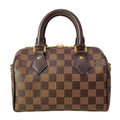 Louis Vuitton Handbag Damier Speedy Bandouliere Ebene Leather Cowhide