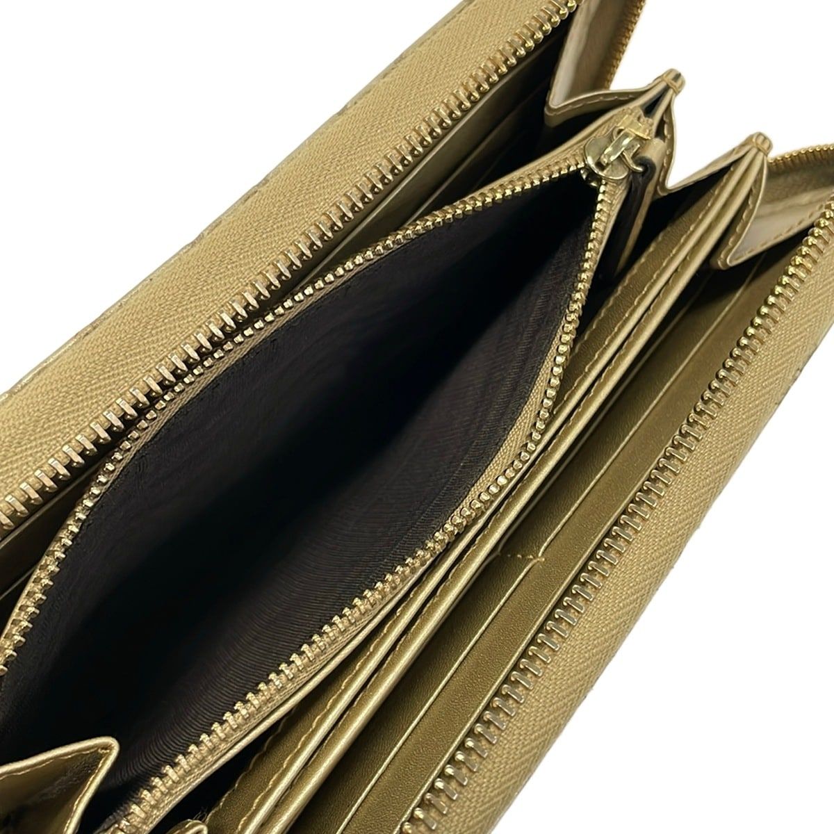 Gucci Wallet Gold Zip Around Leather — view 4