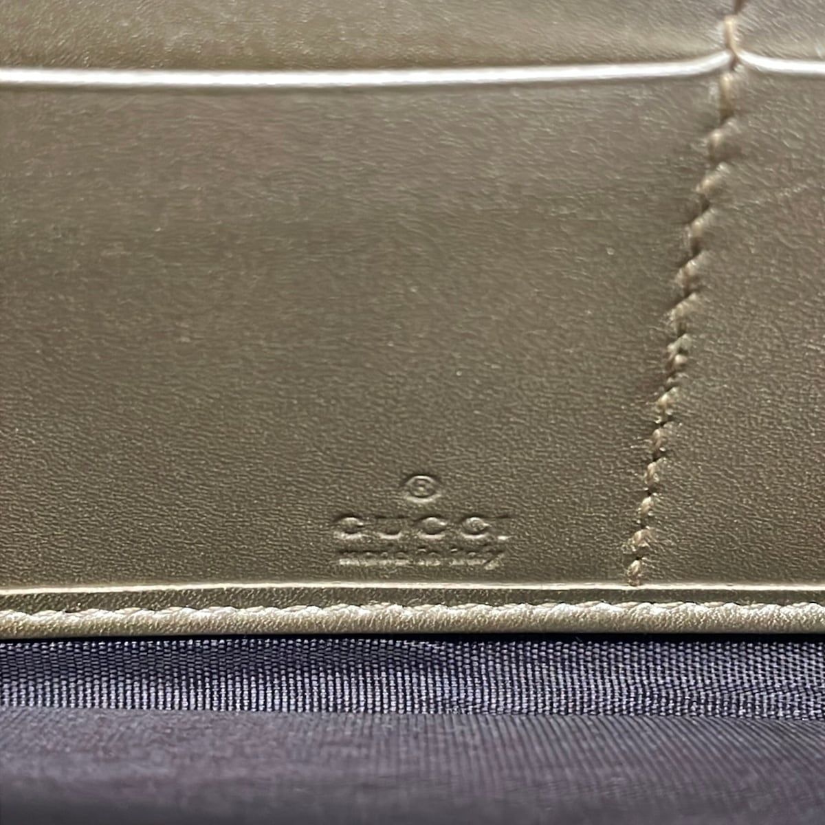 Gucci Wallet Gold Zip Around Leather — view 5