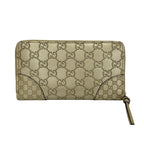Gucci Wallet Gold Zip Around Leather — view 2