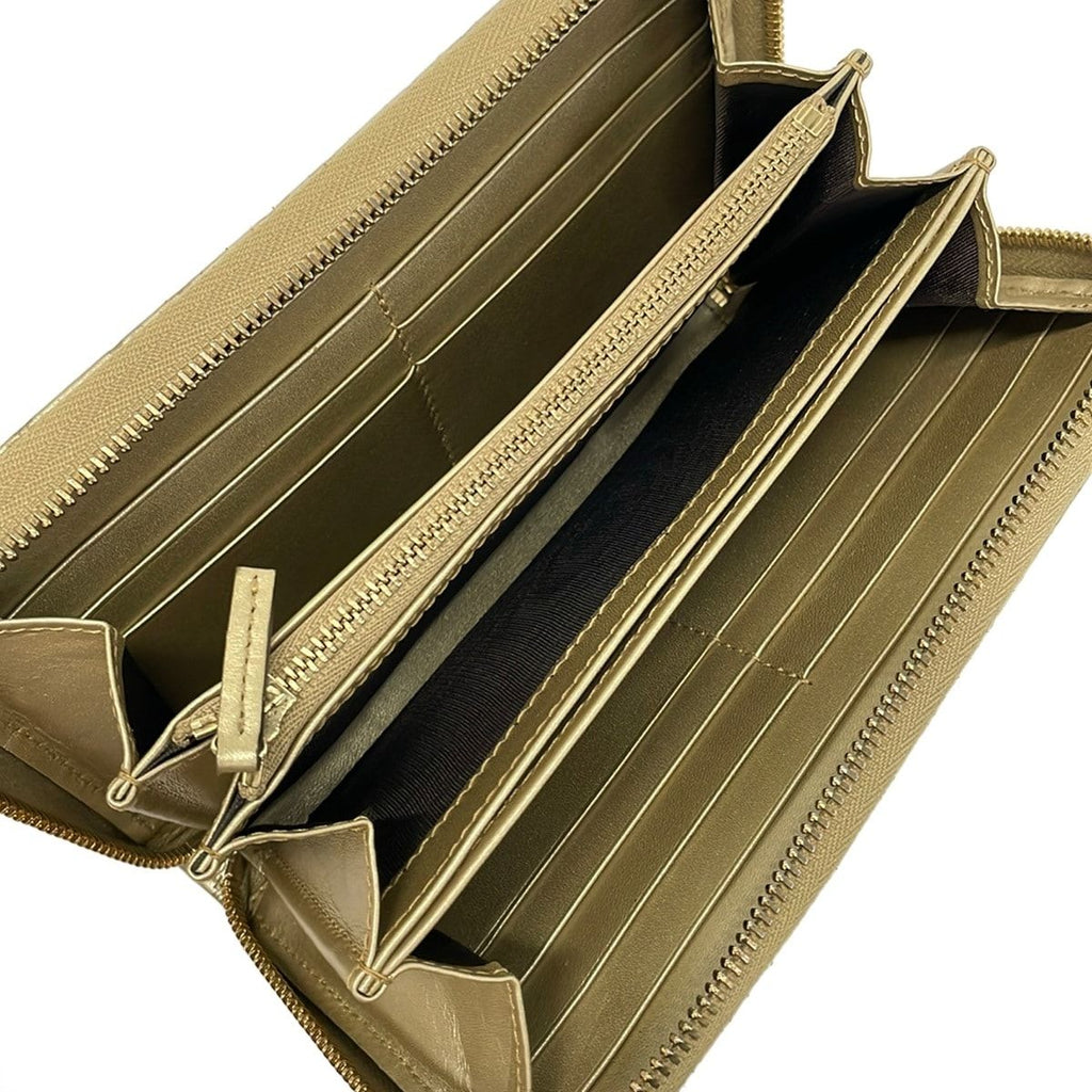 Gucci Wallet Gold Zip Around Leather — view 3