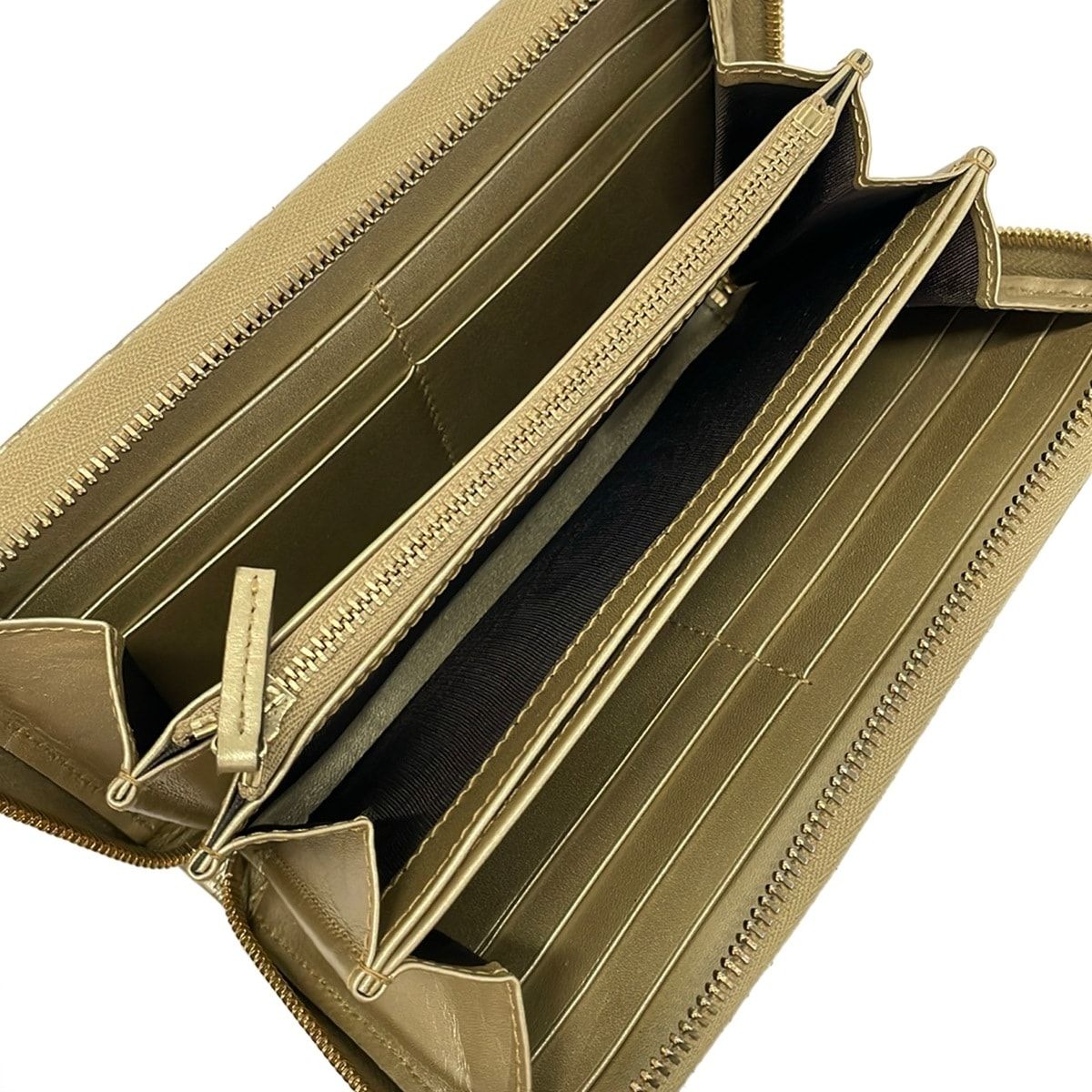 Gucci Wallet Gold Zip Around Leather — view 3
