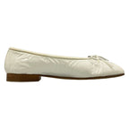 Chanel Flat Shoes 36c White CC Logo Ribbon Leather — view 2