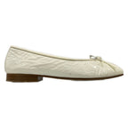 Chanel Flat Shoes 36c White CC Logo Ribbon Leather — view 4