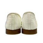 Chanel Flat Shoes 36c White CC Logo Ribbon Leather — view 6