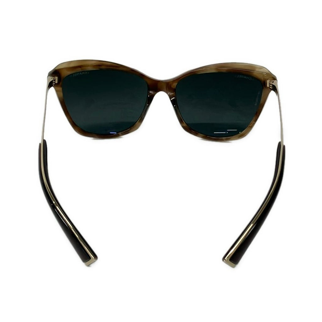 Chanel Sunglasses Dark Brown Gold Mirror Lens Eyewear — view 3