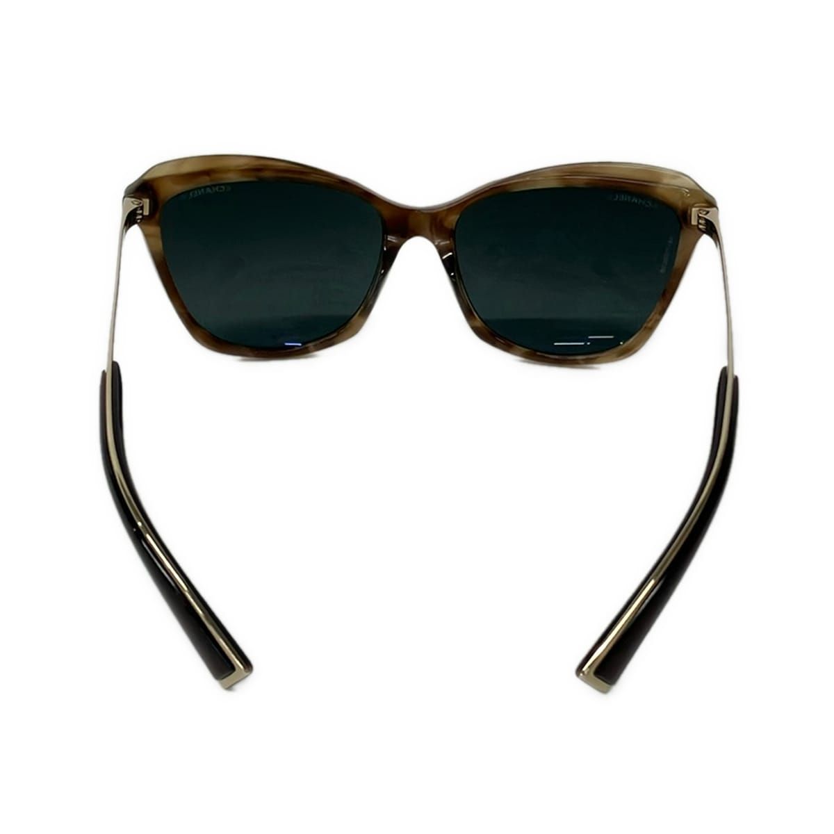 Chanel Sunglasses Dark Brown Gold Mirror Lens Eyewear — view 3