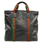 Gucci Tote Sherry Crystal GG Black Green Red Leather