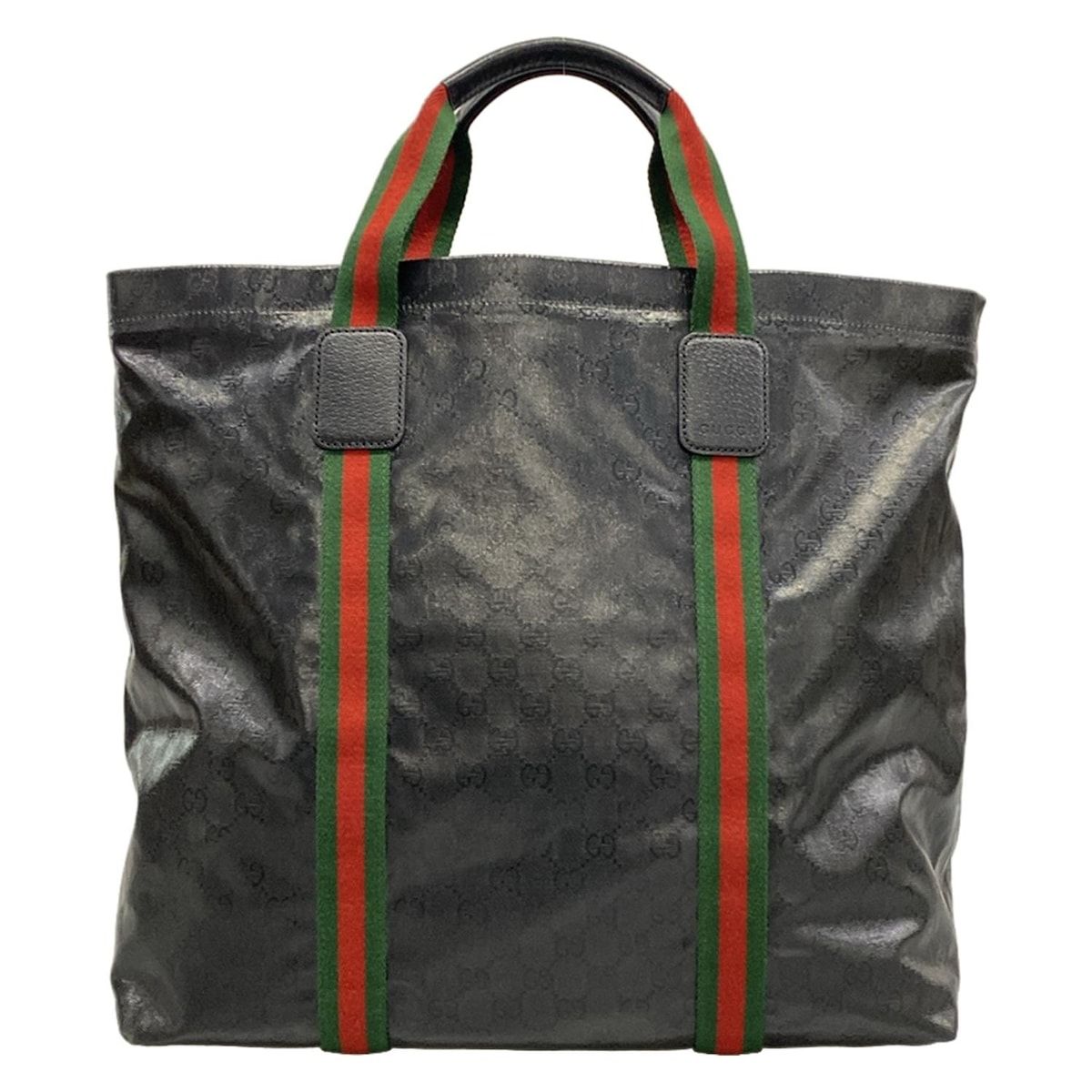 Gucci Tote Sherry Crystal GG Black Green Red Leather