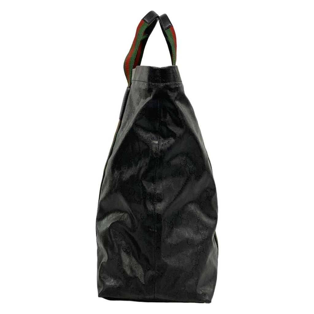 Gucci Tote Sherry Crystal GG Black Green Red Leather — view 4