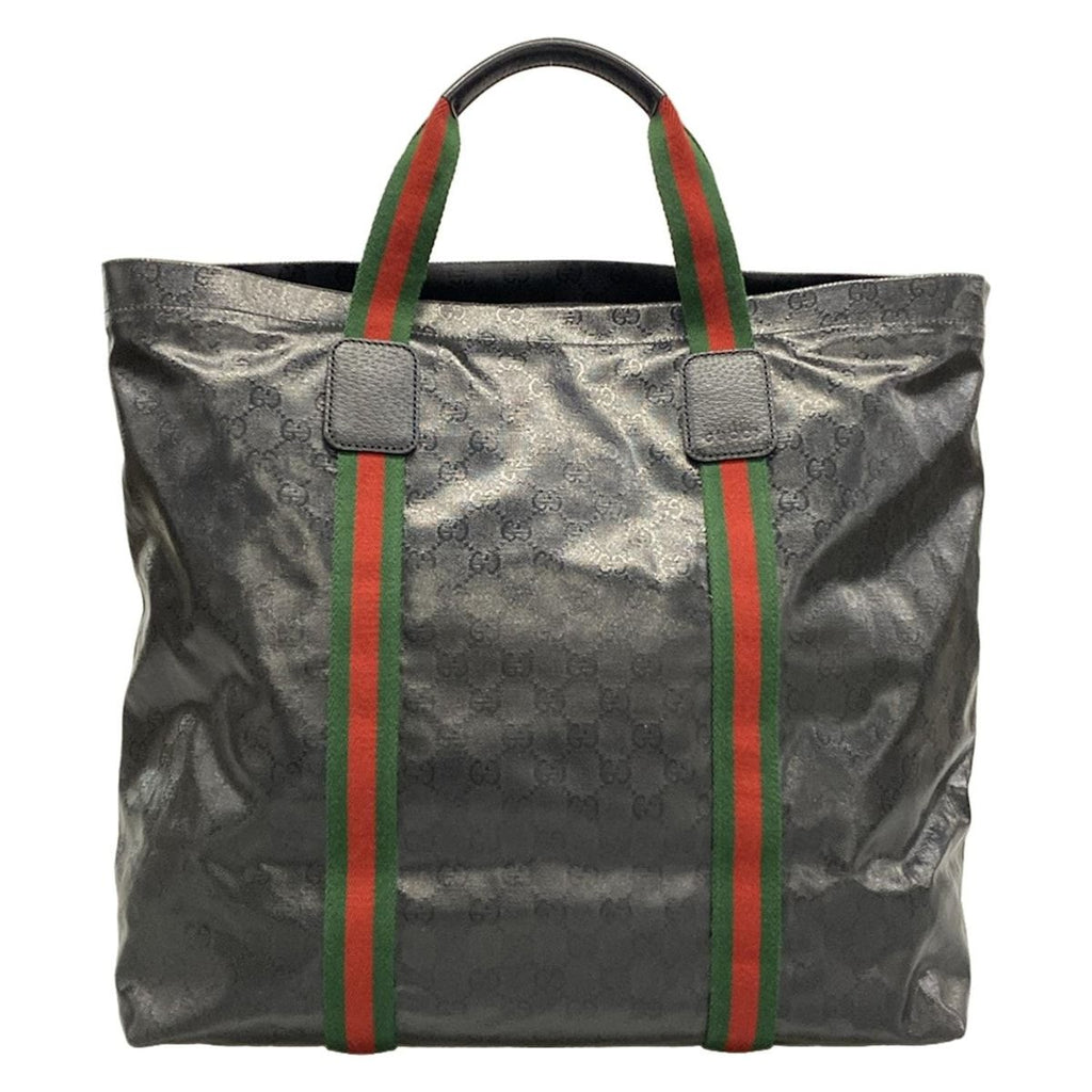 Gucci Tote Sherry Crystal GG Black Green Red Leather — view 3