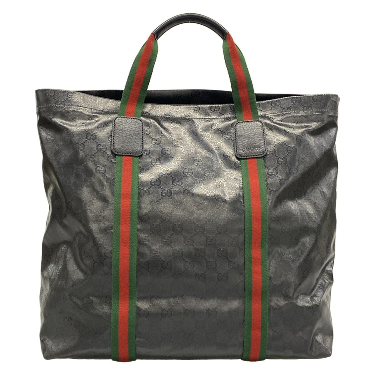 Gucci Tote Sherry Crystal GG Black Green Red Leather — view 3