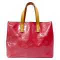 Louis Vuitton Handbag Monogram Vernis Reed PM Framboise Leather
