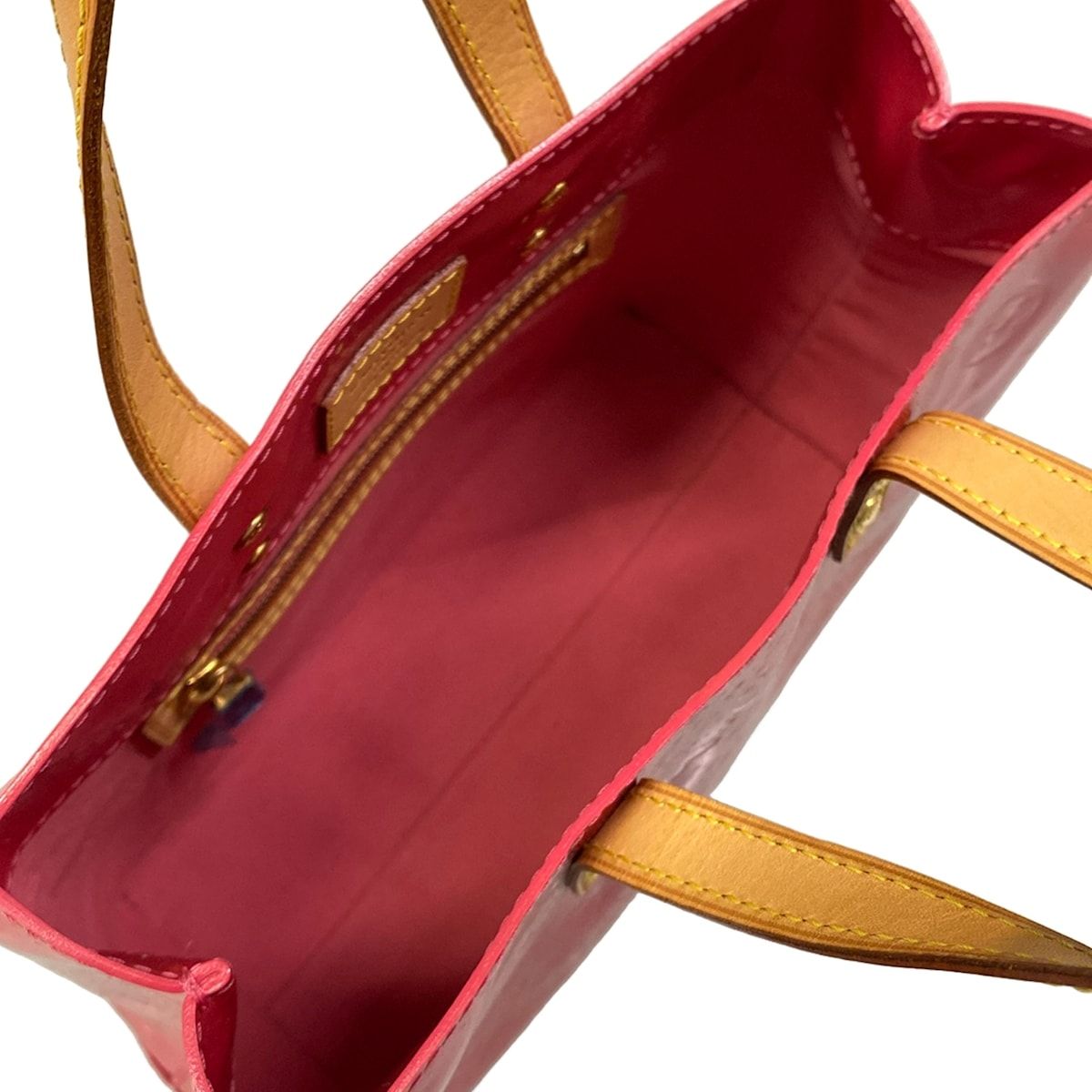 Louis Vuitton Handbag Monogram Vernis Reed PM Framboise Leather — view 7