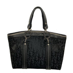 Dior Tote Flower Trotter Black Leather