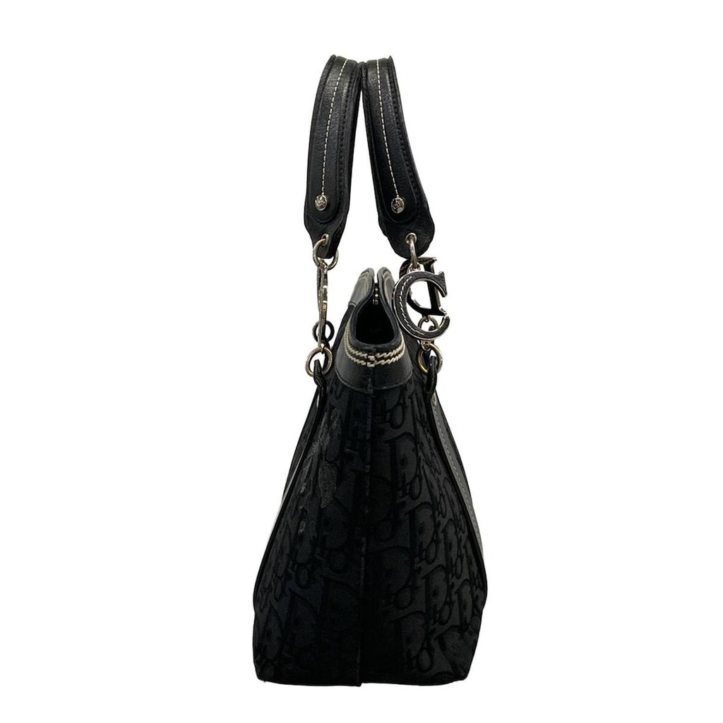Dior Tote Flower Trotter Black Leather — view 4