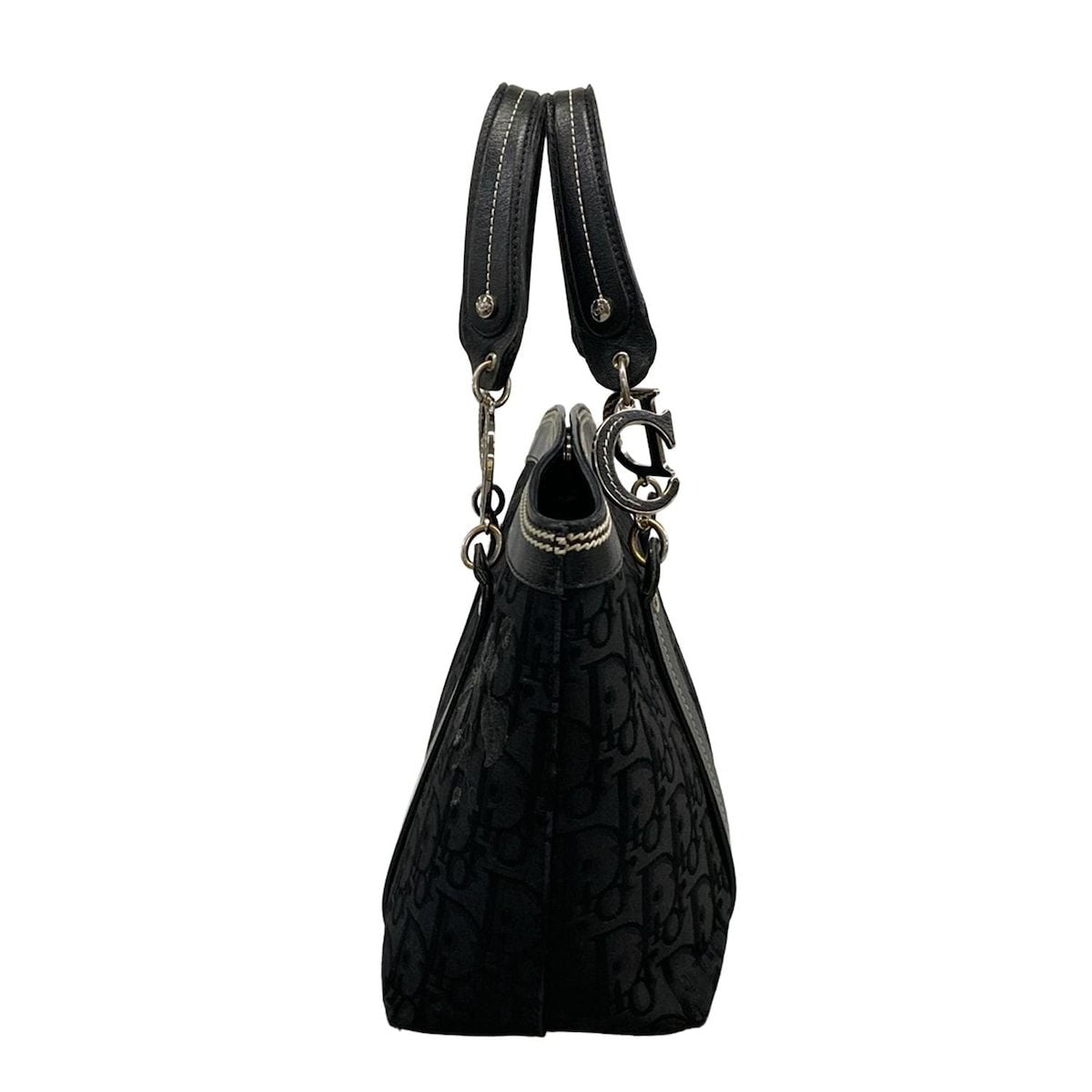 Dior Tote Flower Trotter Black Leather — view 4