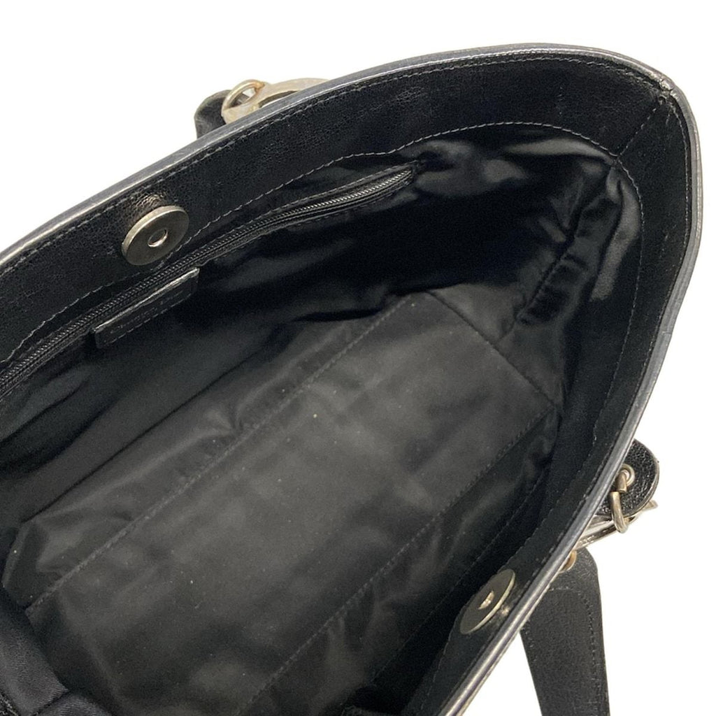 Dior Tote Flower Trotter Black Leather — view 7