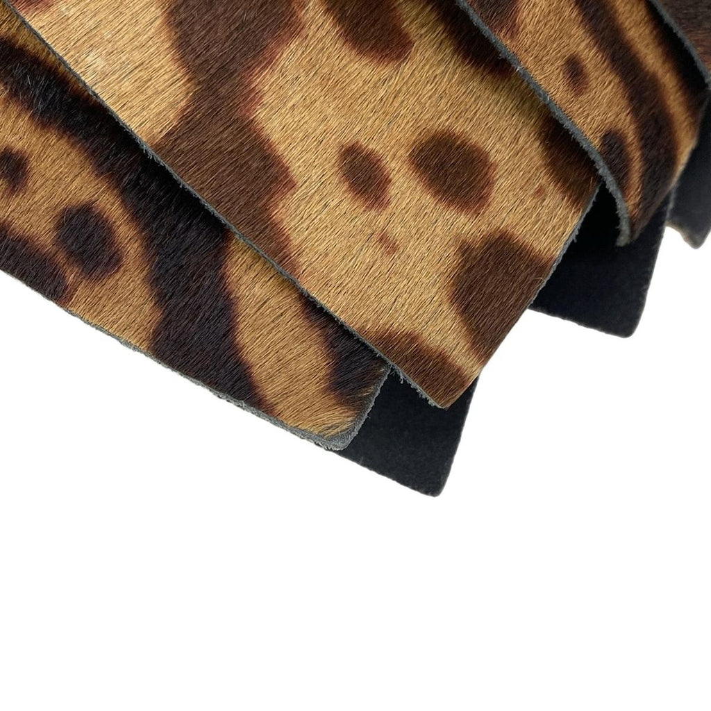 Saint Laurent Rive Gauche Handbag Tropez Dark Brown Beige Black Leopard Print — view 8