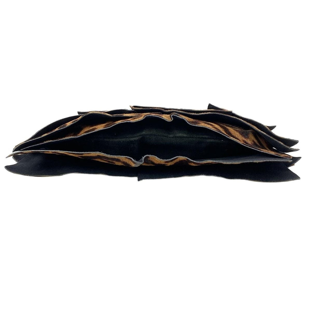 Saint Laurent Rive Gauche Handbag Tropez Dark Brown Beige Black Leopard Print — view 5
