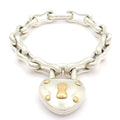 Hermes Bracelet Silver Gold Cadena Charm