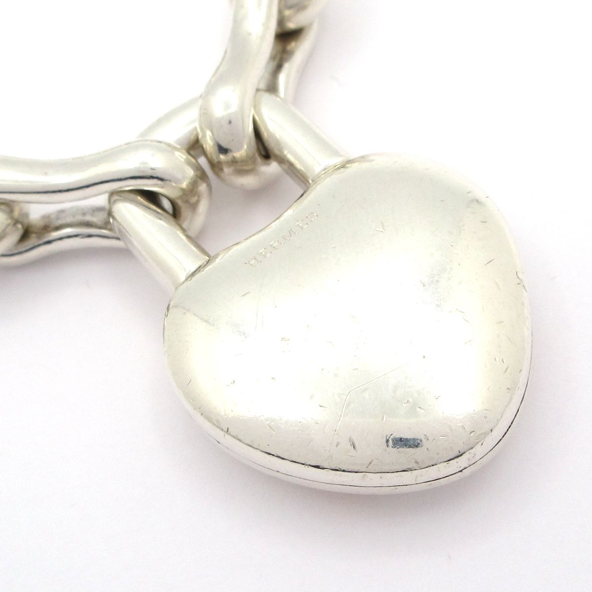 Hermes Bracelet Silver Gold Cadena Charm — view 3
