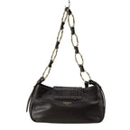 Saint Laurent Rive Gauche Shoulder Bag Parisienne Dark Brown Ring Chain Leather — view 3