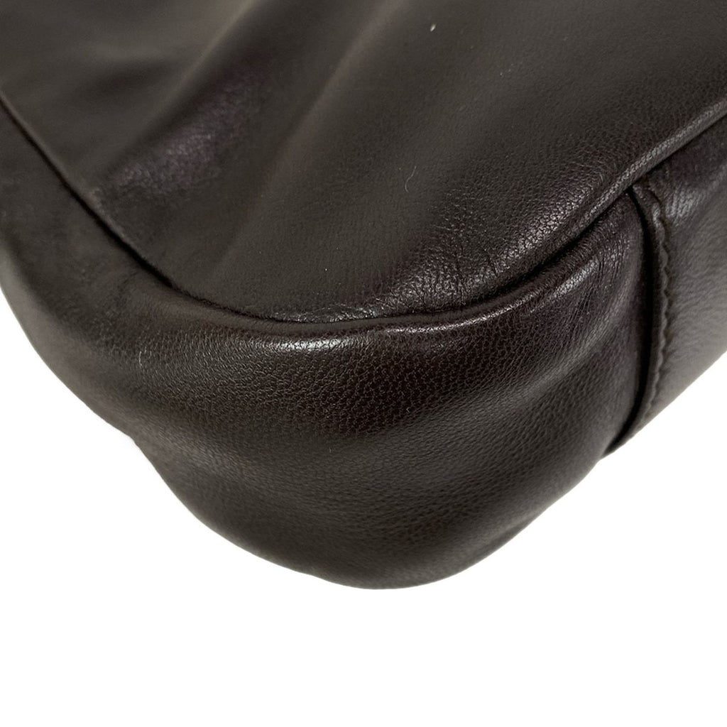 Saint Laurent Rive Gauche Shoulder Bag Parisienne Dark Brown Ring Chain Leather — view 8