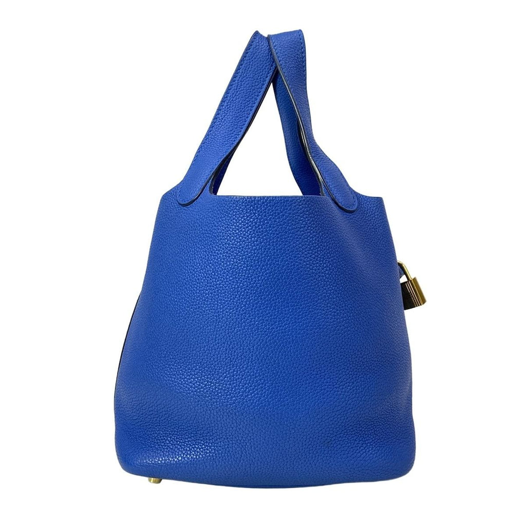 Hermes Handbag Picotin Lock PM Deep Blue Gold — view 3