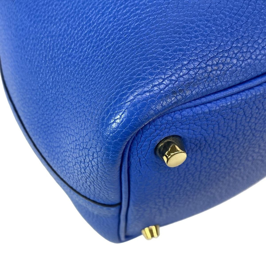 Hermes Handbag Picotin Lock PM Deep Blue Gold — view 6