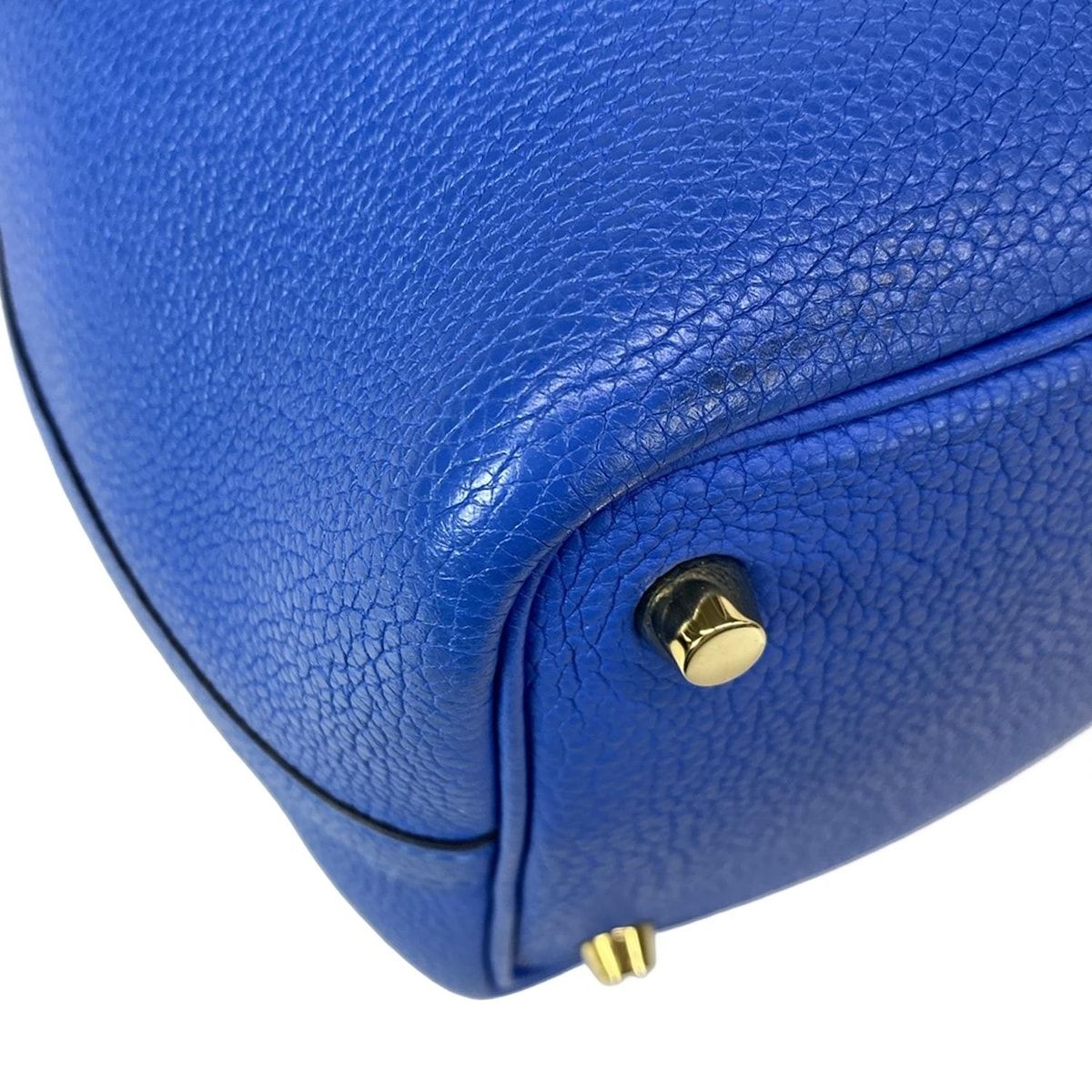 Hermes Handbag Picotin Lock PM Deep Blue Gold — view 6