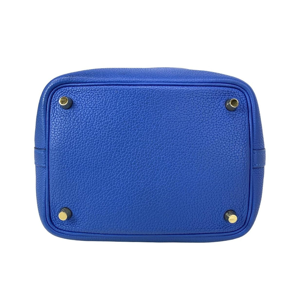 Hermes Handbag Picotin Lock PM Deep Blue Gold — view 5