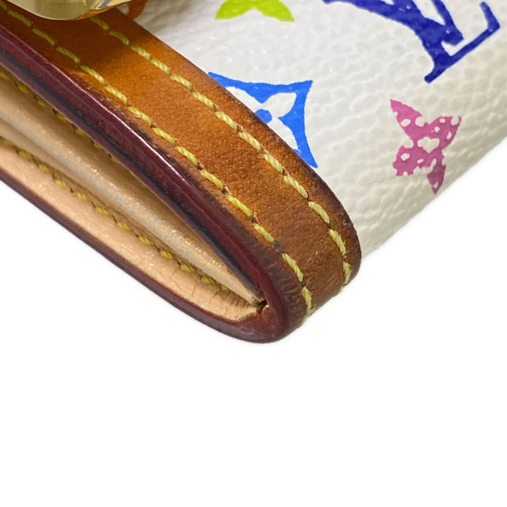 Louis Vuitton Coin Case Monogram Multicolor Porto Monet Pla Blanc — view 7