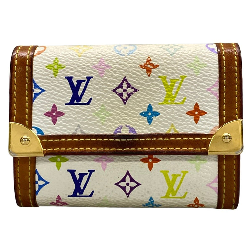 Louis Vuitton Coin Case Monogram Multicolor Porto Monet Pla Blanc