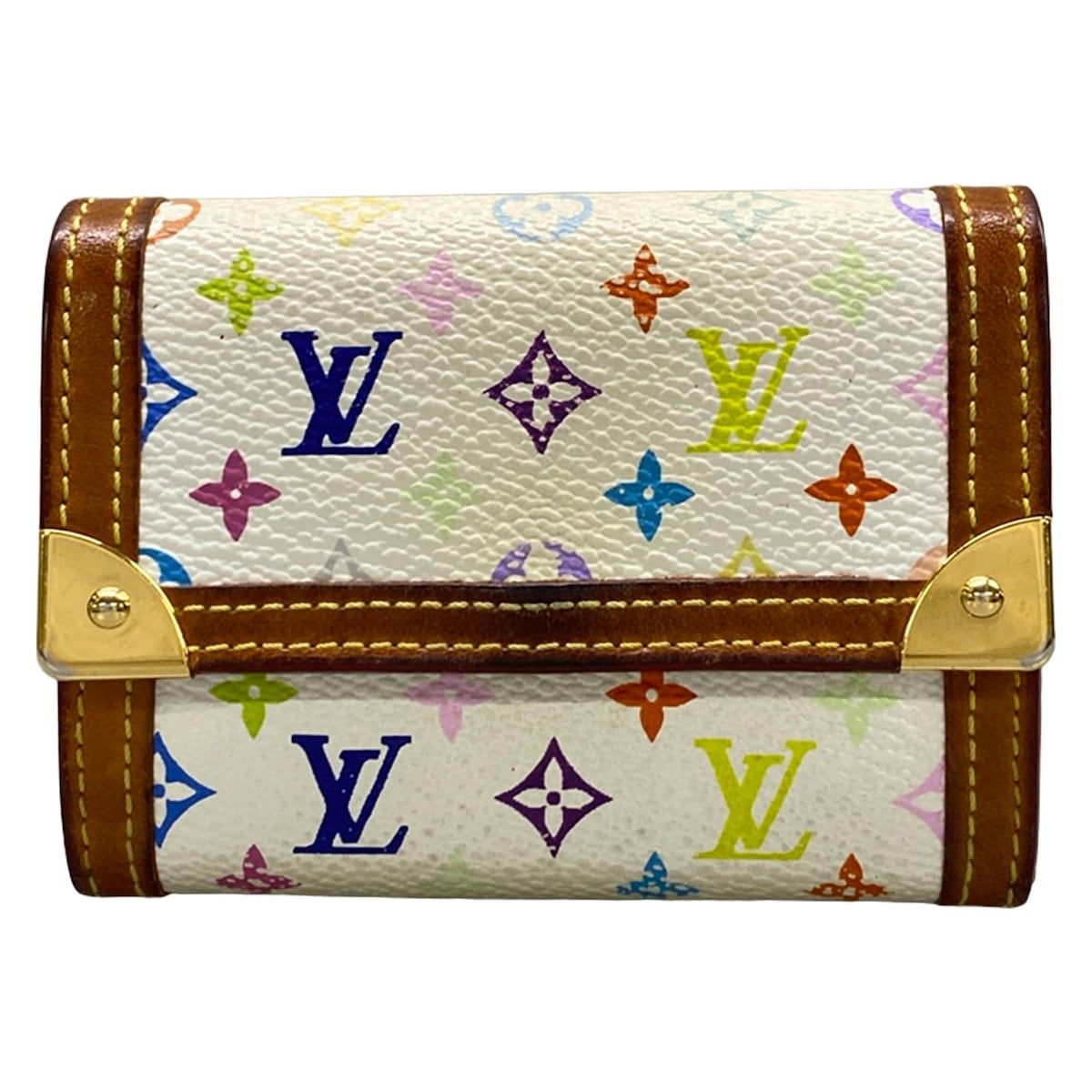 Louis Vuitton Coin Case Monogram Multicolor Porto Monet Pla Blanc